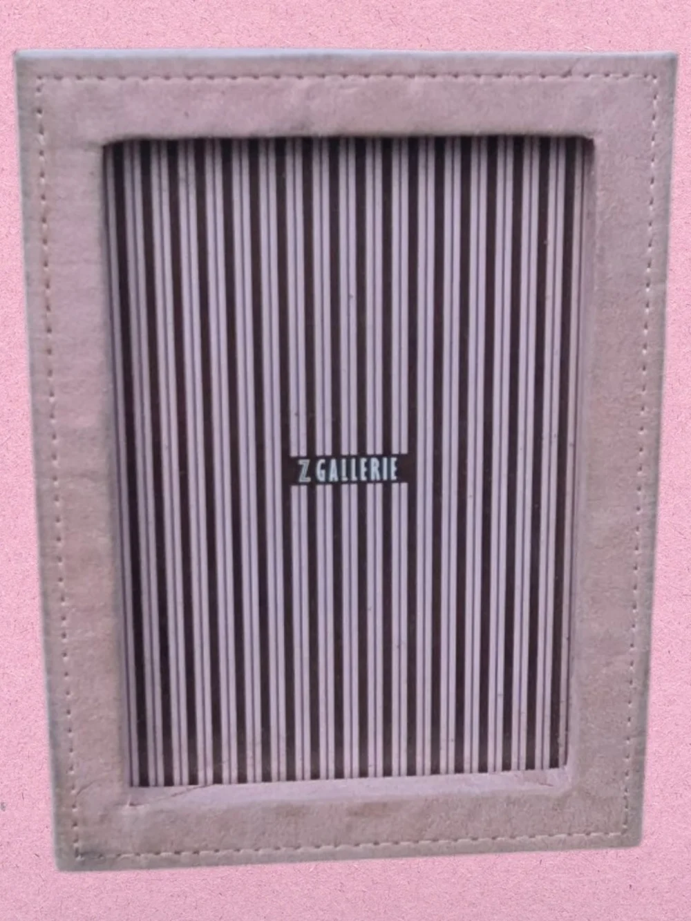 Z Gallerie Pink Velvet Picture Frame